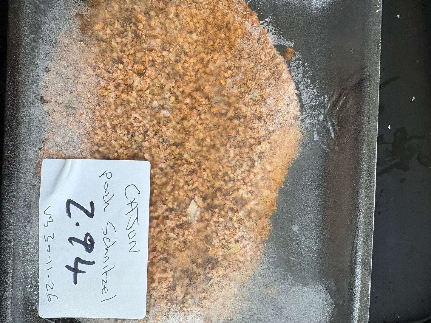 Cajun pork schnitzel