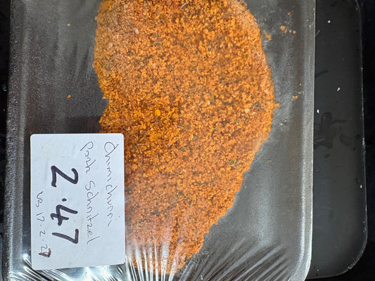 Chimichurri pork schnitzel