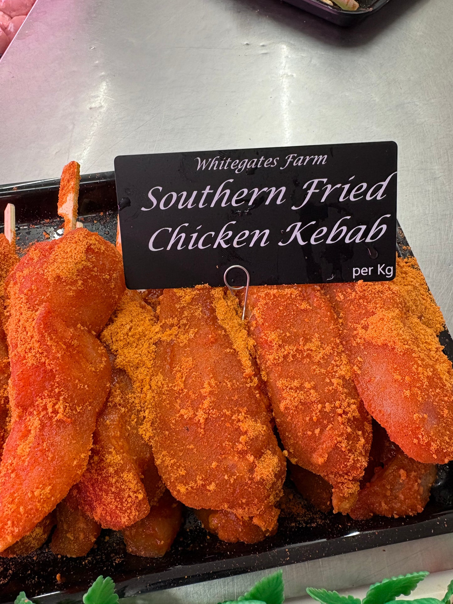 Southern fried chicken kebabs