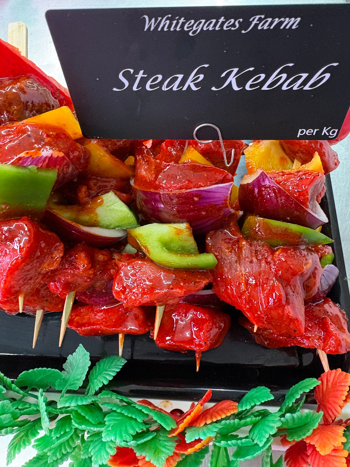 Argentinian fire Steak Kebabs. Gluten free sauce
